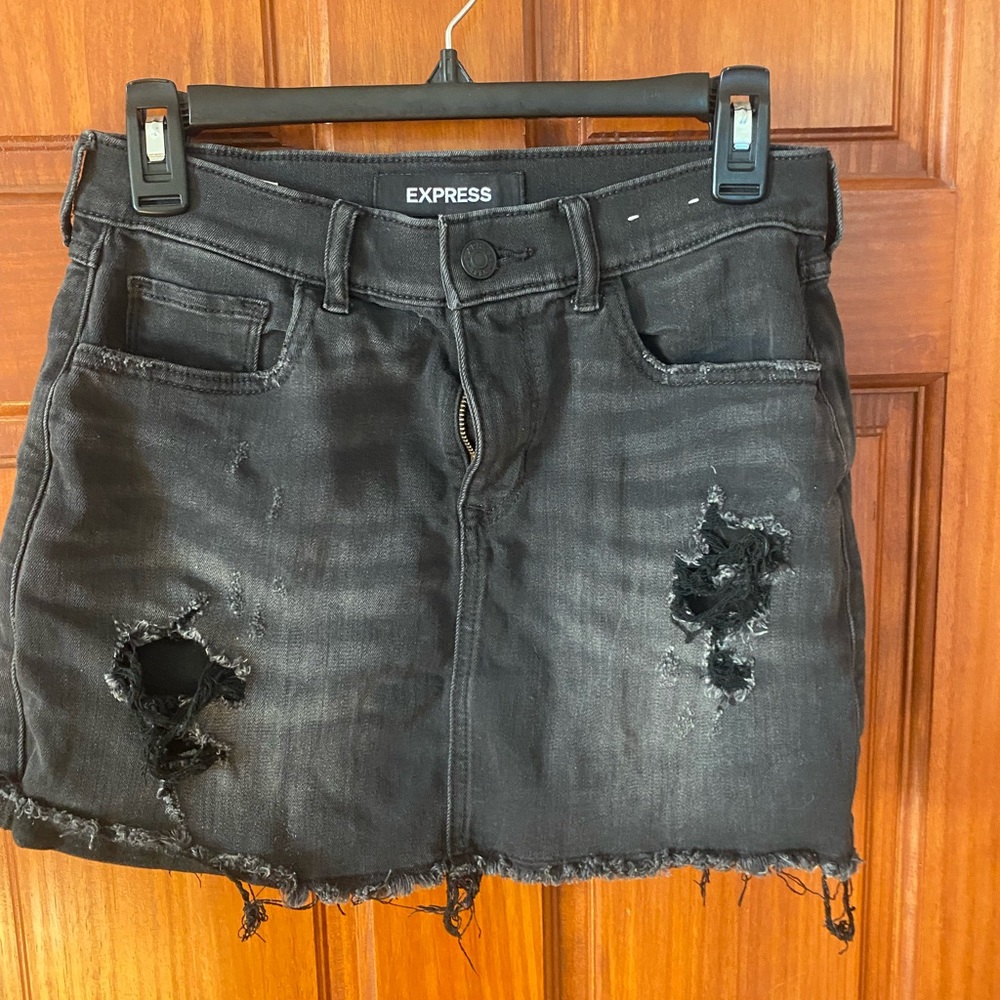 Express black jean skirt size 2